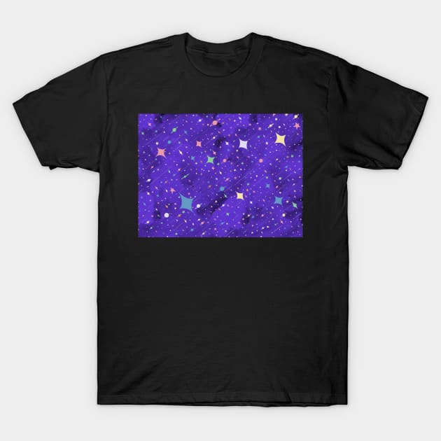 Purple Night Rainbow Galaxy T-Shirt by StarboiAesthetic